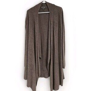 Barefoot Dreams Bamboo Chic Lite Calypso Wrap Cardigan Sweater  Cocoa Brown L/XL